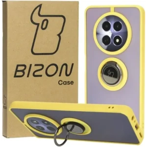 Hurtownia GSM - Pouzdro s úchopem na prst Bizon Case Hybrid Ring pro Realme 12 / 12x zakouřené se žlutým rámečkem - BIZ6285 - {ean13} - Hurt
