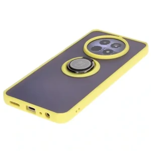 Hurtownia GSM - Etui z uchwytem na palec Bizon Case Hybrid Ring do Realme 12 / 12x przydymione z żółtą ramką - BIZ6285 - {ean13} - Hurt