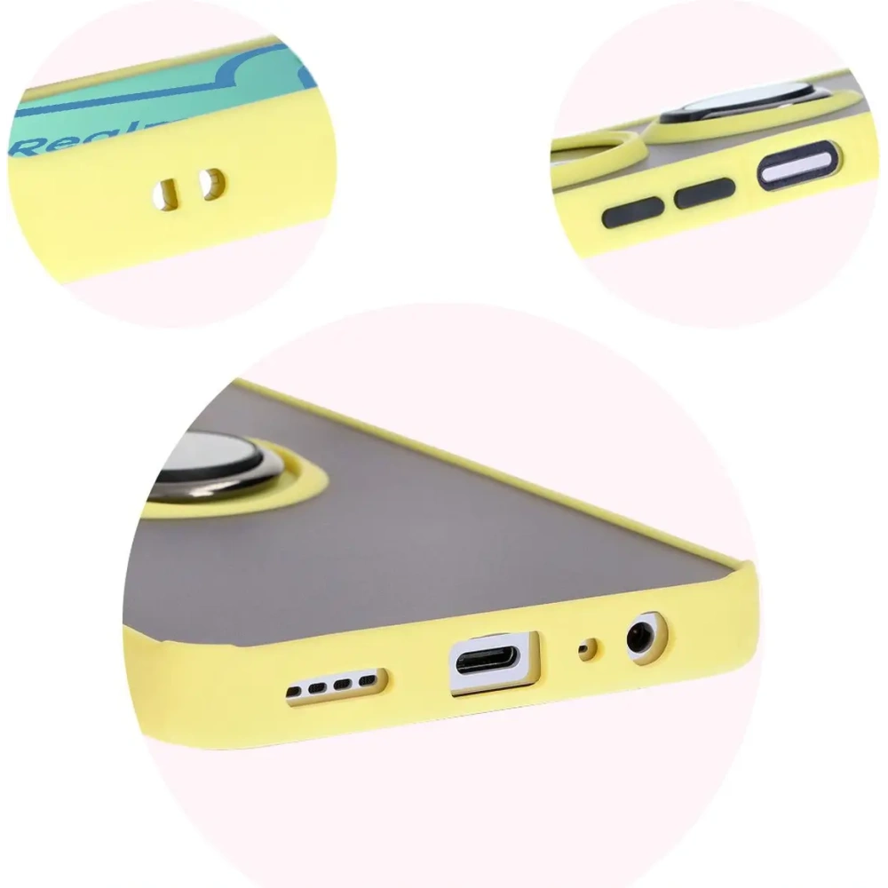 Hurtownia GSM - Bizon Case Hybrid Gyűrű Realme 12 / 12x füstös sárga kerettel - BIZ6285 - {ean13} - Hurt