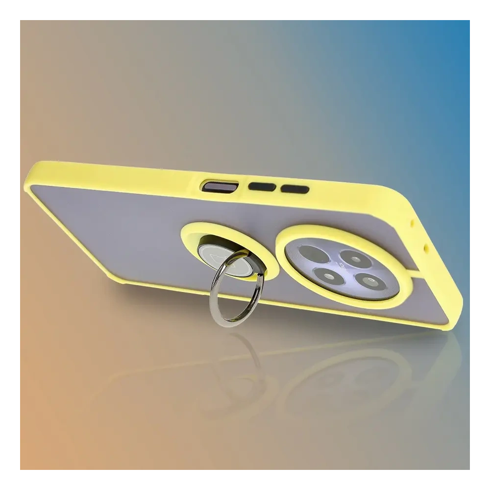 Hurtownia GSM - Bizon Case Hybrid Gyűrű Realme 12 / 12x füstös sárga kerettel - BIZ6285 - {ean13} - Hurt