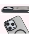 Hurtownia GSM - Etui z pierścieniem magnetycznym Bizon Case MatteO do Apple iPhone 16 Pro Max półprzezroczyste z czarną ramką - BIZ6300 - {ean13} - Hurt