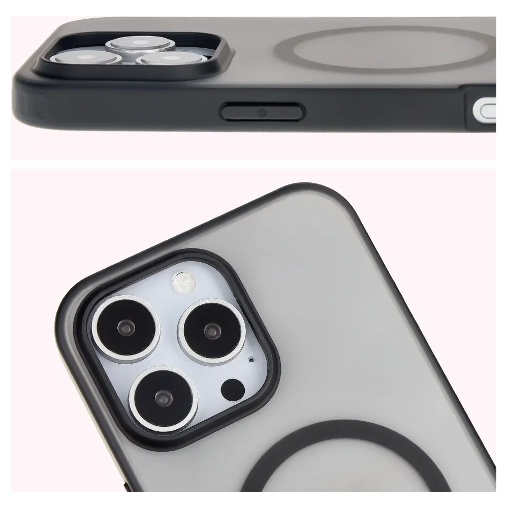 Wholesale Bizon Case MatteO Apple iPhone 16 Pro Max transparent with black frame - BIZ6300 - {ean13} - Hurt