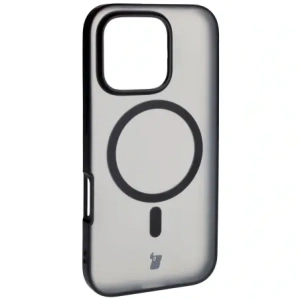 Hurtownia GSM - Etui z pierścieniem magnetickým Bizon Case MatteO do Apple iPhone 16 Pro poloprůhledné s černým rámečkem - BIZ6301 - {ean13} - Hurt