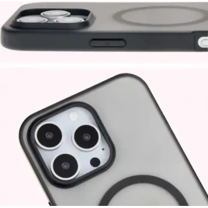 Hurtownia GSM - Etui z pierścieniem magnetickým Bizon Case MatteO do Apple iPhone 16 Pro poloprůhledné s černým rámečkem - BIZ6301 - {ean13} - Hurt