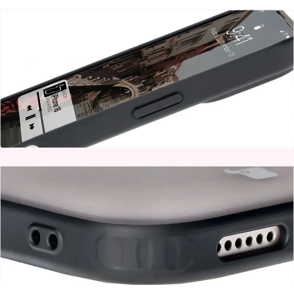Hurtownia GSM - Bizon Case MatteO Apple iPhone 16 transparent mit schwarzem Rahmen - BIZ6302 - {ean13} - Hurt