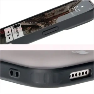 Hurtownia GSM - Etui z pierścieniem magnetycznym Bizon Case MatteO do Apple iPhone 16 Plus półprzezroczyste z czarną ramką - BIZ6303 - {ean13} - Hurt
