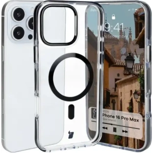 Wholesale Bizon Case Marco Apple iPhone 16 Pro Max clear with black frame - BIZ6304 - {ean13} - Hurt