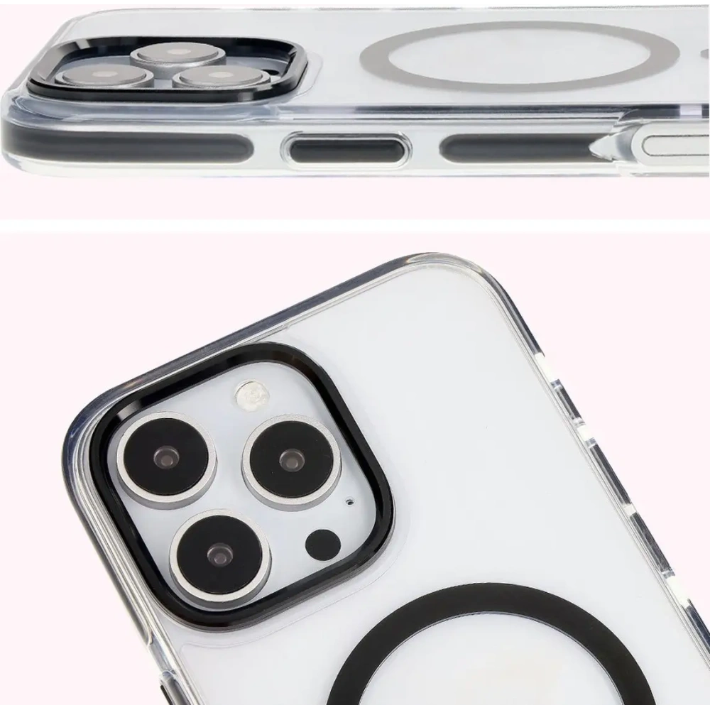Wholesale Bizon Case Marco Apple iPhone 16 Pro Max clear with black frame - BIZ6304 - {ean13} - Hurt
