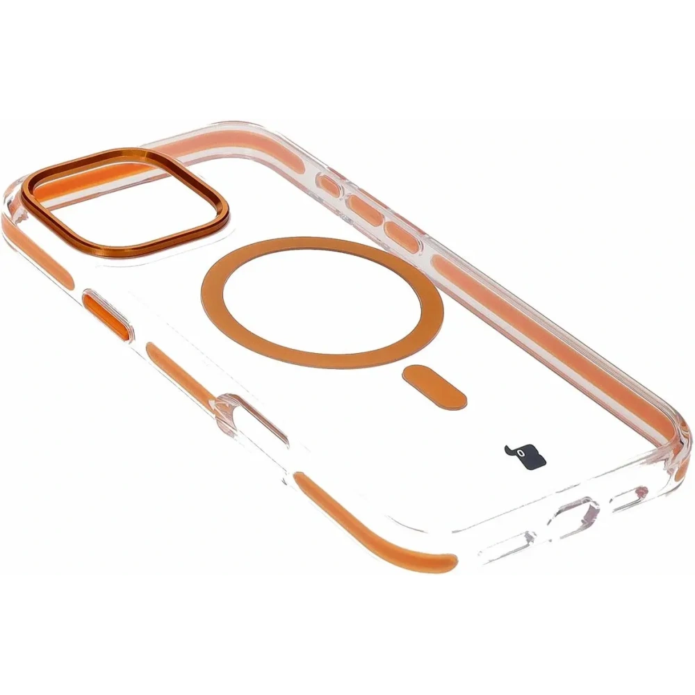 Hurtownia GSM - Etui s magnetickým kroužkem Bizon Case Marco pro Apple iPhone 16 Pro Max průhledné s oranžovým rámem - BIZ6306 - {ean13} - Hurt