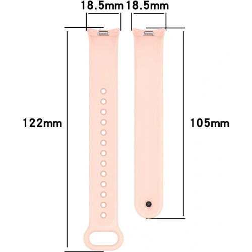 Silikonowy pasek Bizon Strap Watch Silicone do Xiaomi Smart Band 9 / 9 NFC / 8 jasnoróżowy