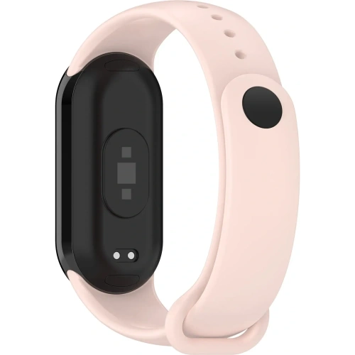Silikonowy pasek Bizon Strap Watch Silicone do Xiaomi Smart Band 9 / 9 NFC / 8 jasnoróżowy