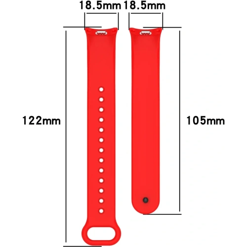 Silikonowy pasek Bizon Strap Watch Silicone do Xiaomi Smart Band 9 / 9 NFC / 8 czerwony
