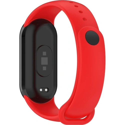 Silikonowy pasek Bizon Strap Watch Silicone do Xiaomi Smart Band 9 / 9 NFC / 8 czerwony