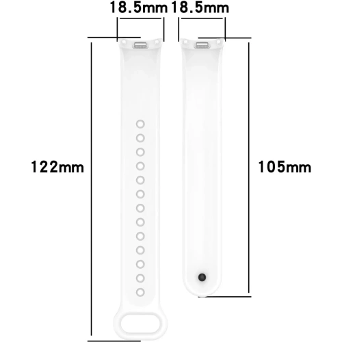 Silikonowy pasek Bizon Strap Watch Silicone do Xiaomi Smart Band 9 / 9 NFC / 8 biały