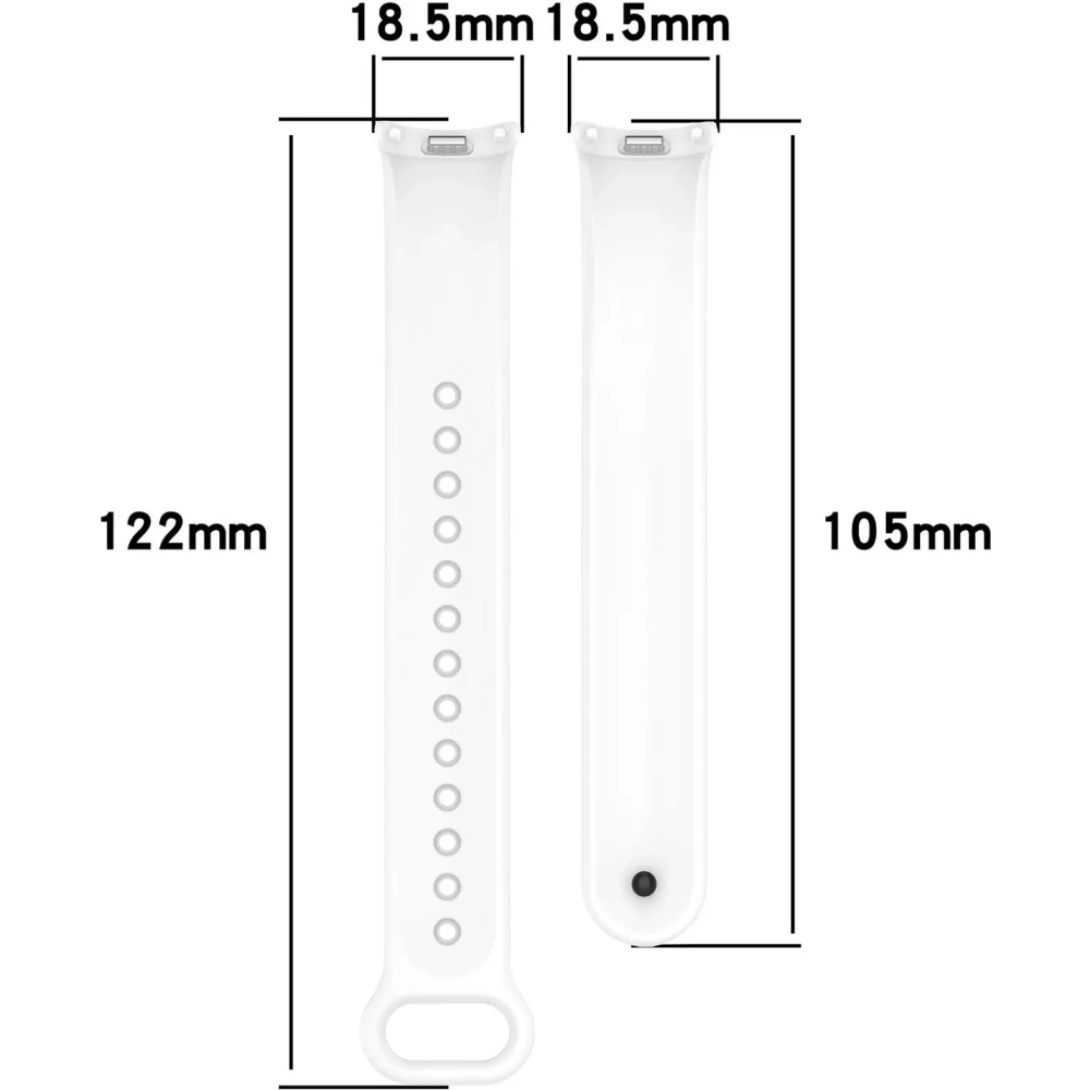 Hurtownia GSM - Silikonowy pasek Bizon Strap Watch Silicone do Xiaomi Smart Band 9 / 9 NFC / 8 biały - BIZ6309 - {ean13} - Hurt