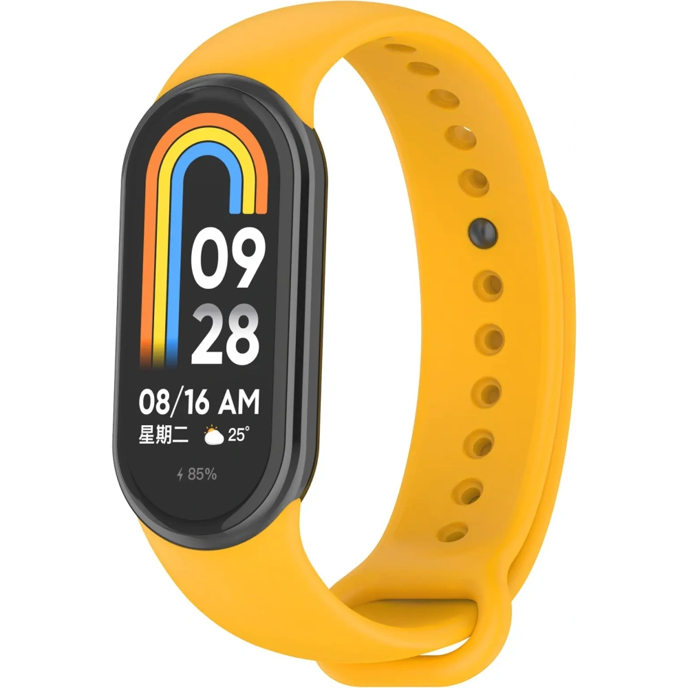 Hurtownia GSM - Bizon Heveder Óra Szilikon Xiaomi Okos Karszalag 9 / 9 NFC / 8 sárga - BIZ6310 - {ean13} - Hurt
