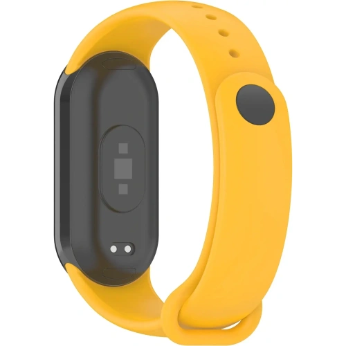 Silikonowy pasek Bizon Strap Watch Silicone do Xiaomi Smart Band 9 / 9 NFC / 8 żółty