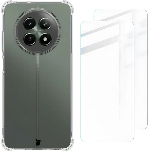 Etui + 2x szkło hartowane na ekran Bizon Case Clear Pack do Realme 12 / 12x