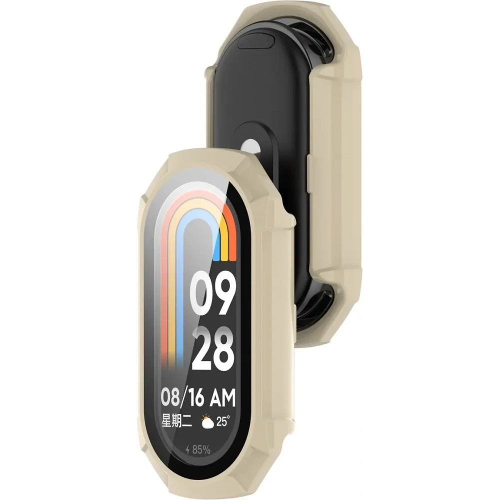 Hurtownia GSM - Bizon Case+Glass óra Xiaomi Smart Band 9 bézs - BIZ6313 - {ean13} - Hurt
