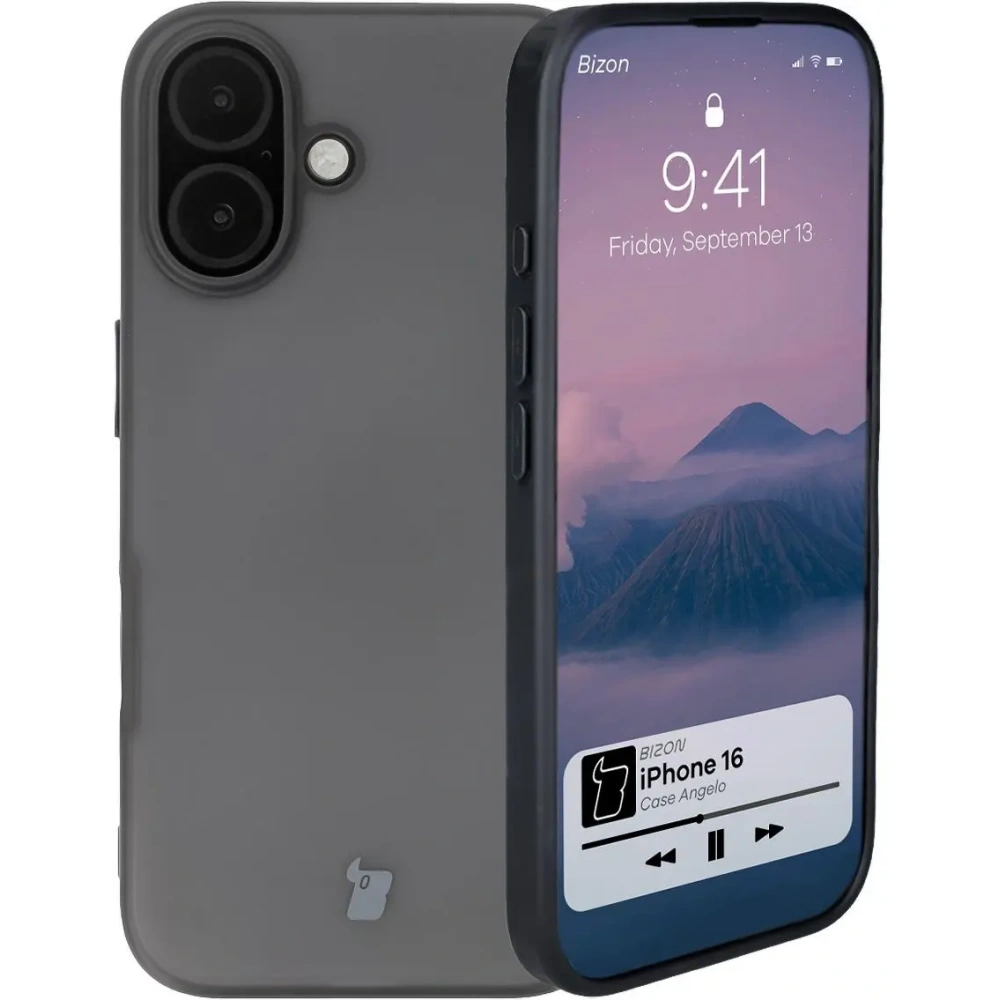 Hurtownia GSM - Bizon Case Angelo Apple iPhone 16 rauchig mit einem schwarzen Rahmen - BIZ6314 - {ean13} - Hurt