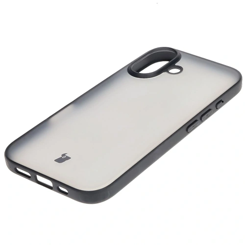 Etui Bizon Case Angelo do Apple iPhone 16 przydymione z czarną ramką