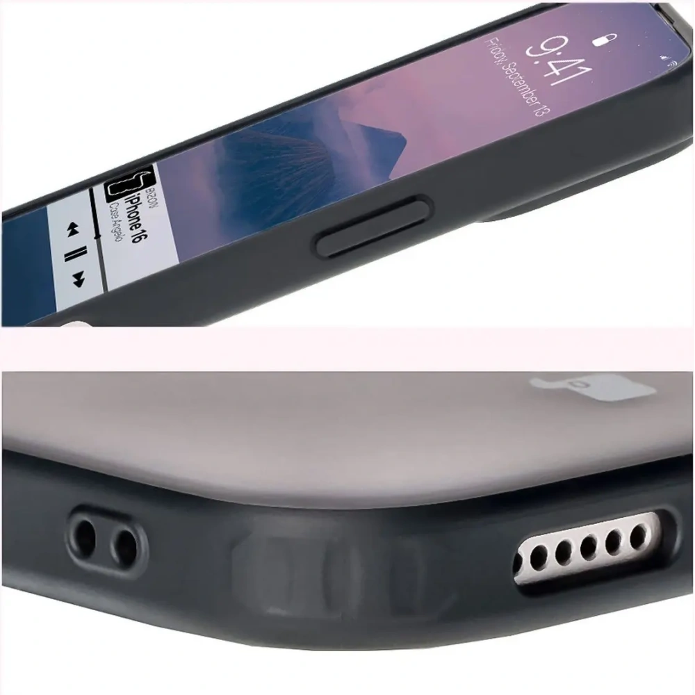 Hurtownia GSM - Bizon Case Angelo Apple iPhone 16 rauchig mit einem schwarzen Rahmen - BIZ6314 - {ean13} - Hurt