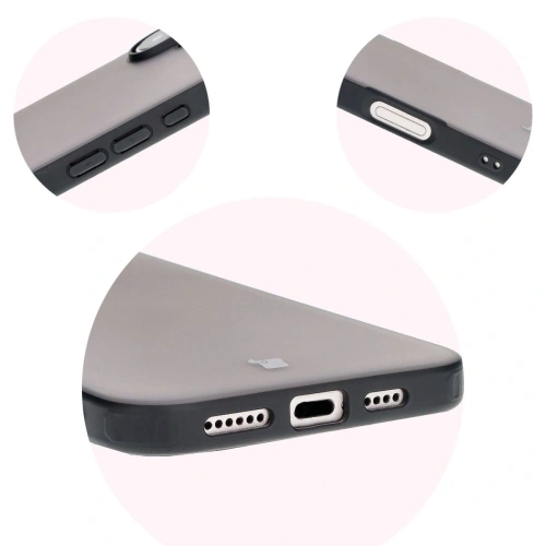 Etui Bizon Case Angelo do Apple iPhone 16 przydymione z czarną ramką