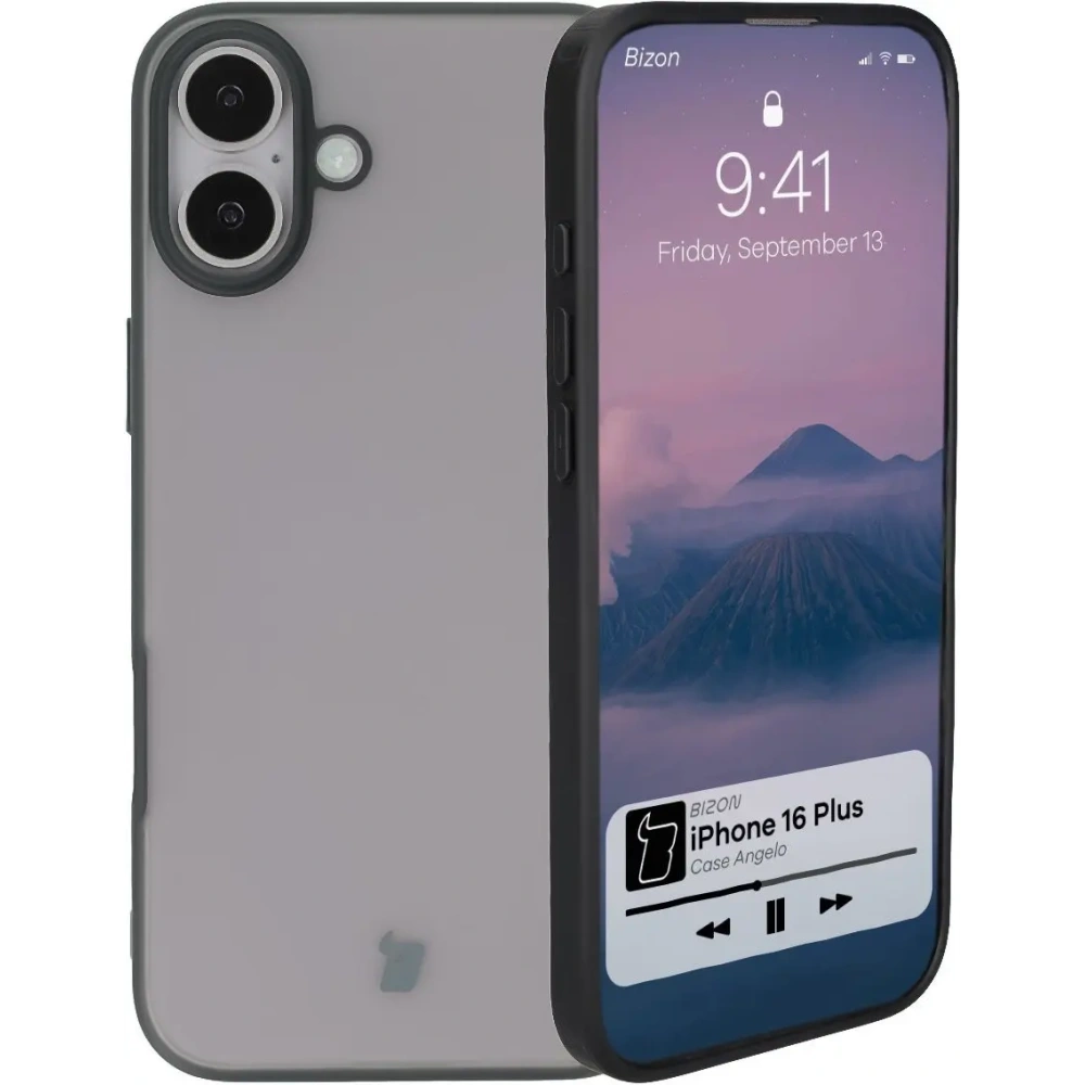 Hurtownia GSM - Bizon Case Angelo Apple iPhone 16 Plus rauchig mit einem schwarzen Rahmen - BIZ6315 - {ean13} - Hurt
