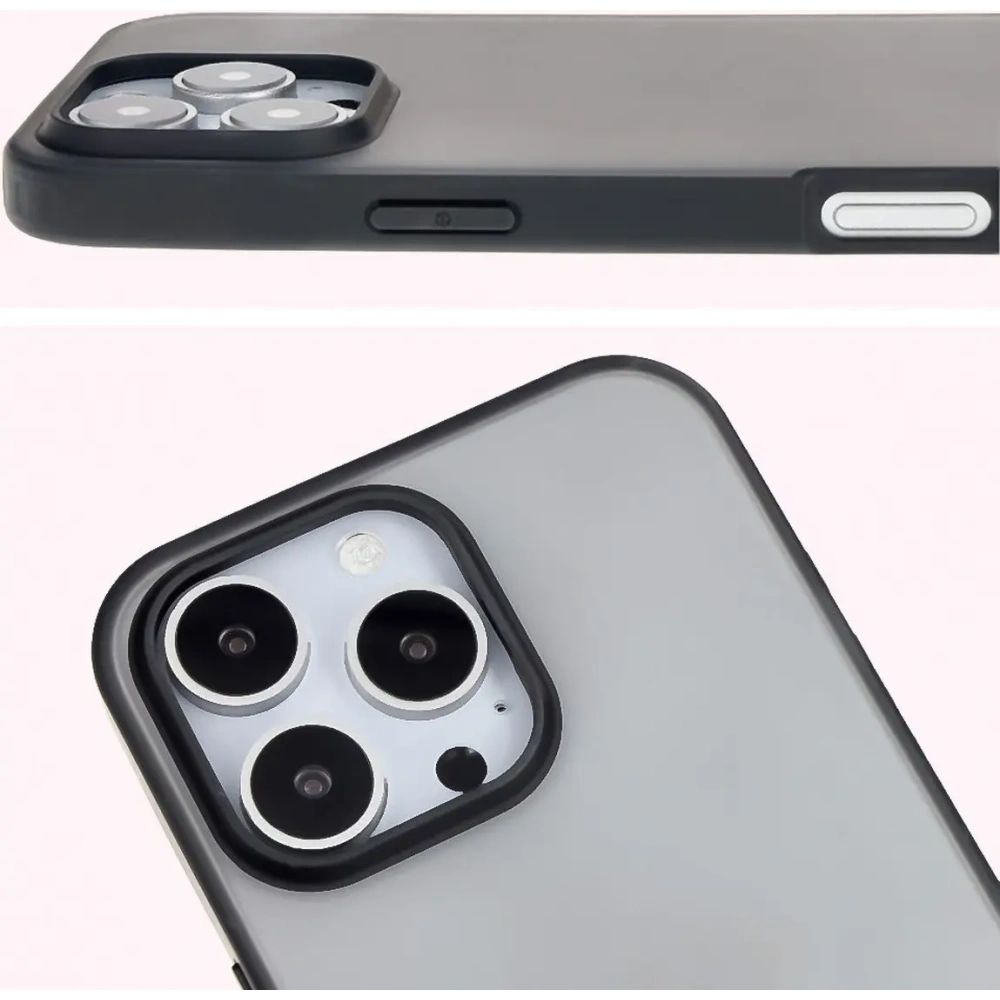Hurtownia GSM - Bizon Case Angelo Apple iPhone 16 Pro füstös fekete kerettel - BIZ6316 - {ean13} - Hurt