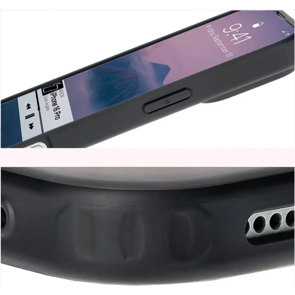 Hurtownia GSM - Bizon Case Angelo Apple iPhone 16 Pro fumuriu cu un cadru negru - BIZ6316 - {ean13} - Hurt