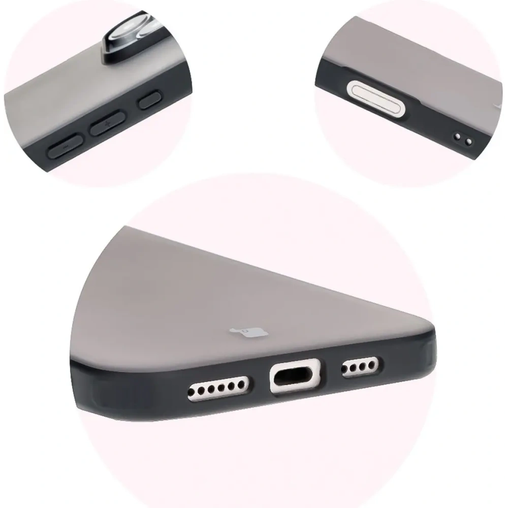 Hurtownia GSM - Bizon Case Angelo Apple iPhone 16 Pro füstös fekete kerettel - BIZ6316 - {ean13} - Hurt