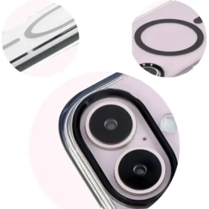 Hurtownia GSM - Etui z pierścieniem magnetycznym Bizon Case Marco do Apple iPhone 16 Plus przezroczyste z czarną ramką - BIZ6319 - {ean13} - Hurt