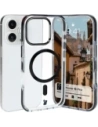 Bizon Case Marco Apple iPhone 16 Pro transparent cu ramă neagră