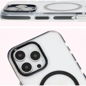 Hurtownia GSM - Etui s magnetickým kroužkem Bizon Case Marco pro Apple iPhone 16 Pro průhledné s černým rámem - BIZ6320 - {ean13} - Hurt