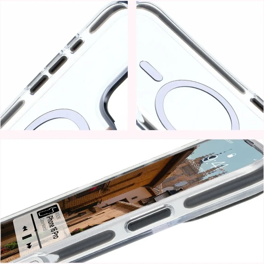 Hurtownia GSM - Bizon Case Marco Apple iPhone 16 Pro átlátszó fekete kerettel - BIZ6320 - {ean13} - Hurt