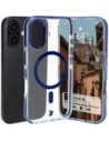 Bizon Case Marco Apple iPhone 16 transparent cu ramă albastră