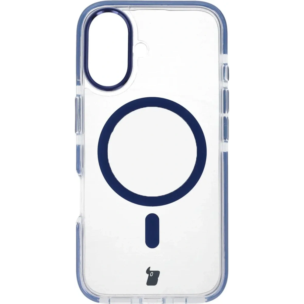 Wholesale Bizon Case Marco Apple iPhone 16 clear with blue frame - BIZ6321 - {ean13} - Hurt