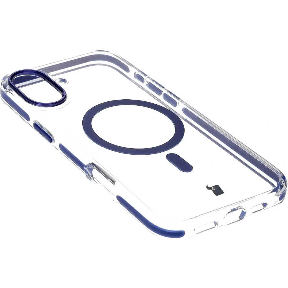 Wholesale Bizon Case Marco Apple iPhone 16 clear with blue frame - BIZ6321 - {ean13} - Hurt
