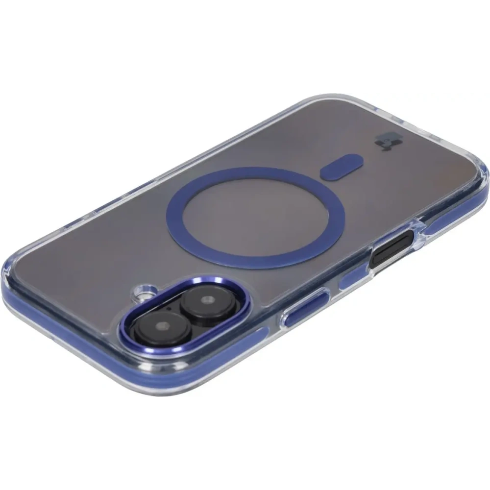 Wholesale Bizon Case Marco Apple iPhone 16 clear with blue frame - BIZ6321 - {ean13} - Hurt