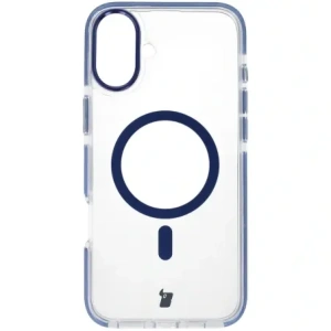 Hurtownia GSM - Etui s magnetickým kroužkem Bizon Case Marco pro Apple iPhone 16 Plus průhledné s modrým rámečkem - BIZ6322 - {ean13} - Hurt