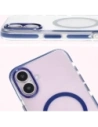 Hurtownia GSM - Etui s magnetickým kroužkem Bizon Case Marco pro Apple iPhone 16 Plus průhledné s modrým rámečkem - BIZ6322 - {ean13} - Hurt