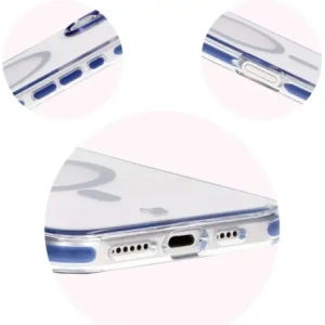 Hurtownia GSM - Etui s magnetickým kroužkem Bizon Case Marco pro Apple iPhone 16 Plus průhledné s modrým rámečkem - BIZ6322 - {ean13} - Hurt