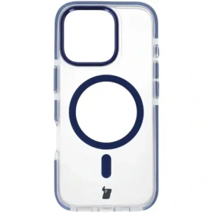Hurtownia GSM - Etui s magnetickým kroužkem Bizon Case Marco pro Apple iPhone 16 Pro průhledné s modrým rámečkem - BIZ6323 - {ean13} - Hurt