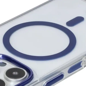 Hurtownia GSM - Etui s magnetickým kroužkem Bizon Case Marco pro Apple iPhone 16 Pro průhledné s modrým rámečkem - BIZ6323 - {ean13} - Hurt