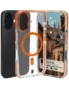 Wholesale Bizon Case Marco Apple iPhone 16 clear with orange frame - BIZ6324 - {ean13} - Hurt