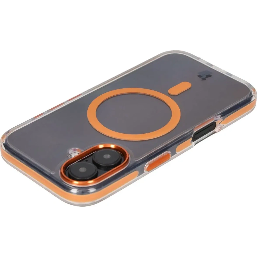 Wholesale Bizon Case Marco Apple iPhone 16 clear with orange frame - BIZ6324 - {ean13} - Hurt