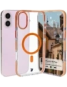 Hurtownia GSM - Etui s magnetickým kroužkem Bizon Case Marco pro Apple iPhone 16 Plus průhledné s oranžovým rámem - BIZ6325 - {ean13} - Hurt