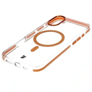 Hurtownia GSM - Etui s magnetickým kroužkem Bizon Case Marco pro Apple iPhone 16 Plus průhledné s oranžovým rámem - BIZ6325 - {ean13} - Hurt
