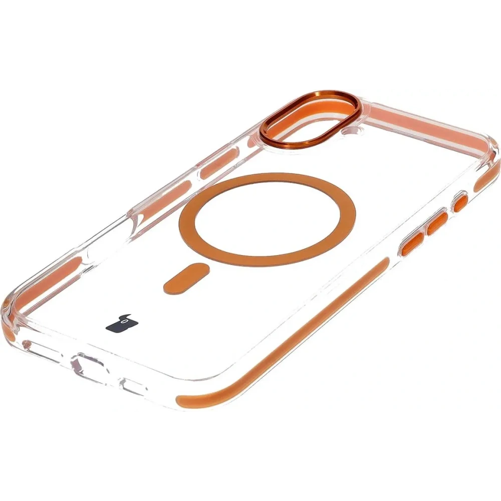 Hurtownia GSM - Etui s magnetickým kroužkem Bizon Case Marco pro Apple iPhone 16 Plus průhledné s oranžovým rámem - BIZ6325 - {ean13} - Hurt