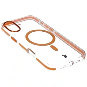 Hurtownia GSM - Etui s magnetickým kroužkem Bizon Case Marco pro Apple iPhone 16 Plus průhledné s oranžovým rámem - BIZ6325 - {ean13} - Hurt
